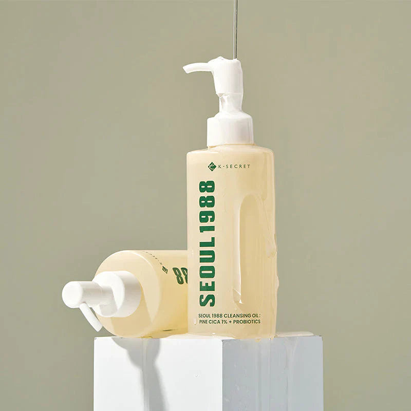 SEOUL 1988 Cleansing Oil: Pine Cica 1% + Probiotics - 200 ml - huile démaquillante