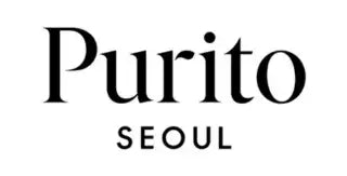Logo Purito seoul en caractères serif noirs gras sur fond blanc.